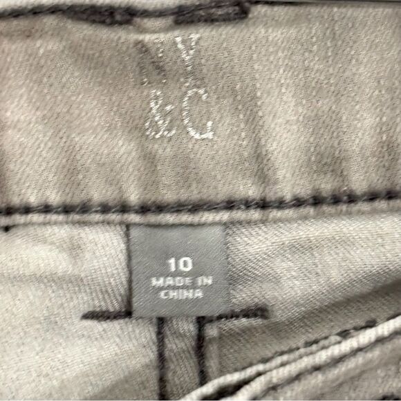 NY & Co | Women’s Grey Low Rise Ankle Skinny Embellished Denim Jeans 10 - Picture 8 of 14